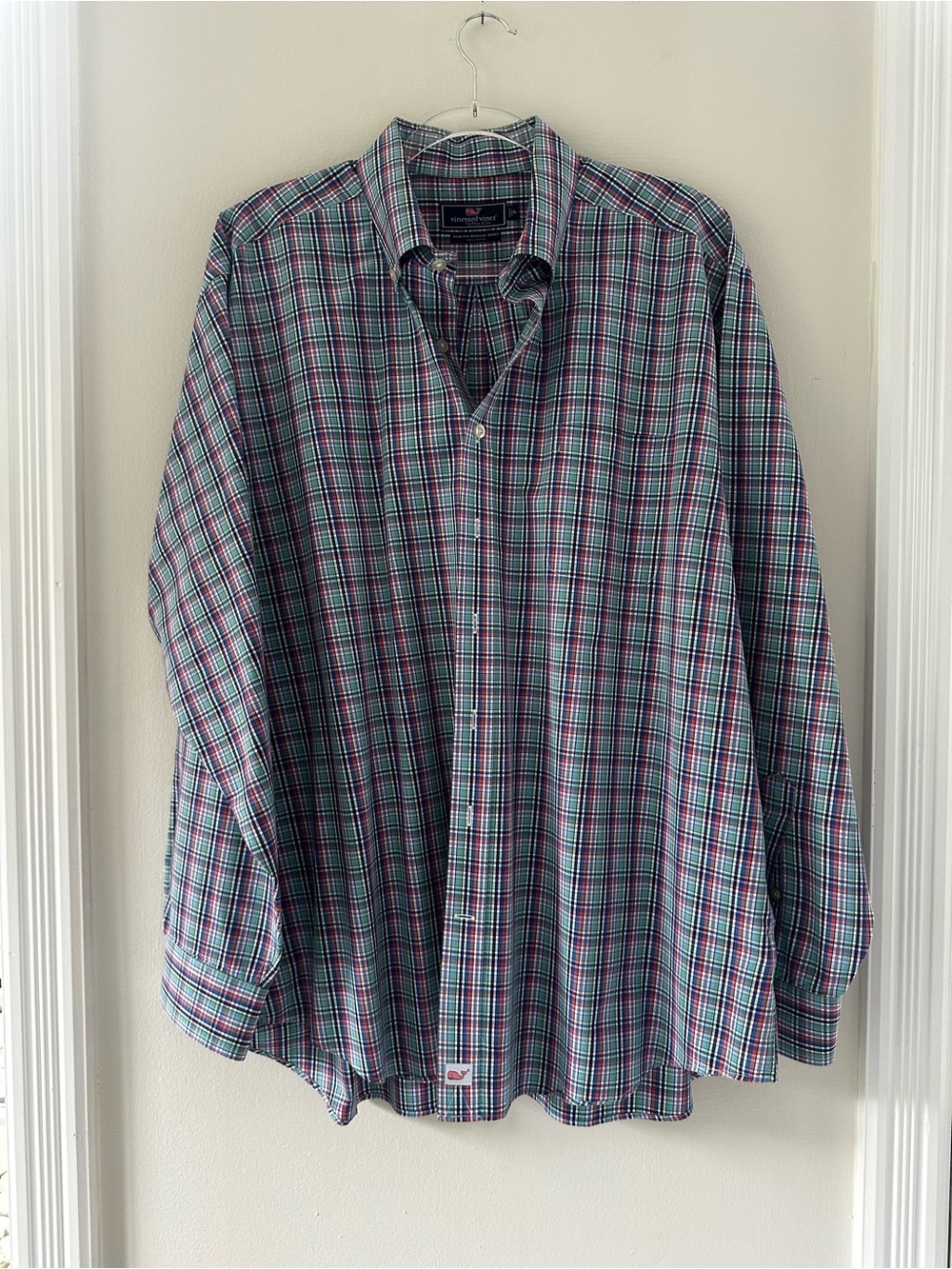 Vineyard Vines Plaid Button-Down Shirt in Blue, Pink, Green